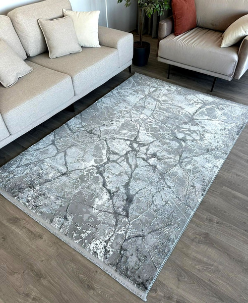 Изображение товара Коврик Radjab Carpet Марсель Овал NP 371 (0.8x1.5, Grey)