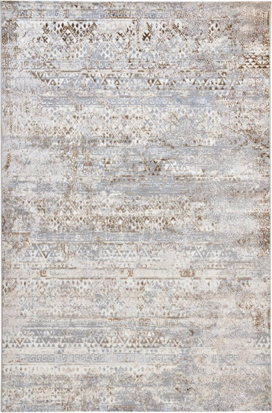 Изображение товара Ковровая дорожка Radjab Carpet Белла Прямоугольник D057A (4x25, Cream Shirink/Vizon Fdy)