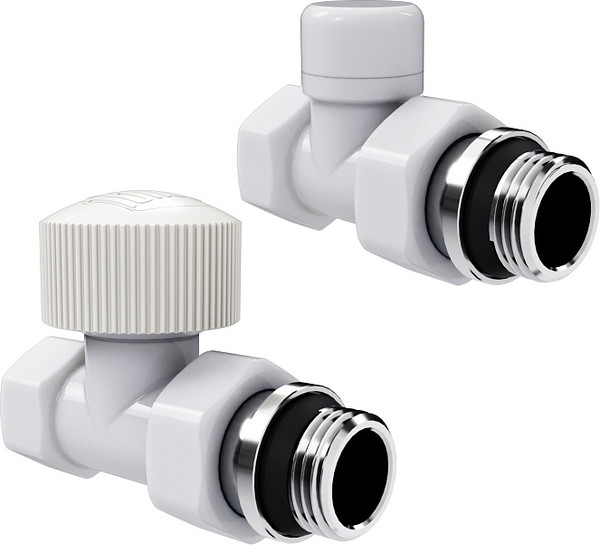 Изображение товара Монтажный комплект для радиатора Royal Thermo Design Прямой 1/2"М30х1.5 / RATVDP11212WH (белый)