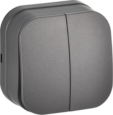 Изображение товара Выключатель IEK Glory EVH20-K46M-10 (сталь матовый)