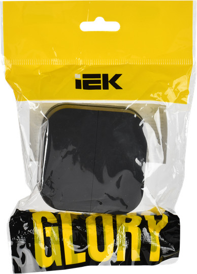 Изображение товара Выключатель IEK Glory EVH20-K02M-10 (черный матовый)