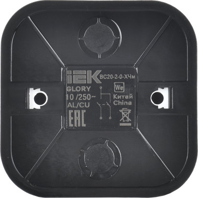 Изображение товара Выключатель IEK Glory EVH20-K02M-10 (черный матовый)