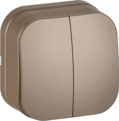 Изображение товара Выключатель IEK Glory EVH20-K37M-10 (шампань матовый)