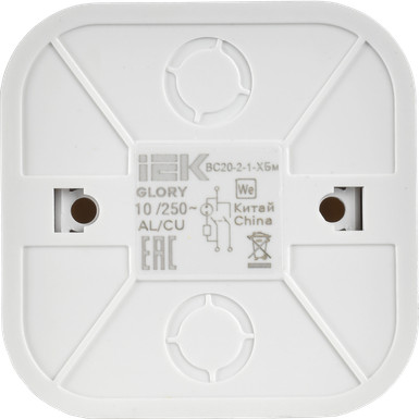 Изображение товара Выключатель IEK Glory EVH21-K01M-10 (белый матовый)