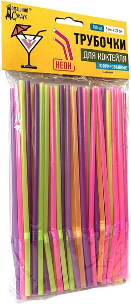 Изображение товара Набор соломинок для коктейля Домашний Сундук ДС-116