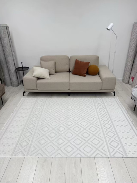 Изображение товара Коврик Radjab Carpet Моника Прямоугольник MC 449A (0.8x1.5, Cream)