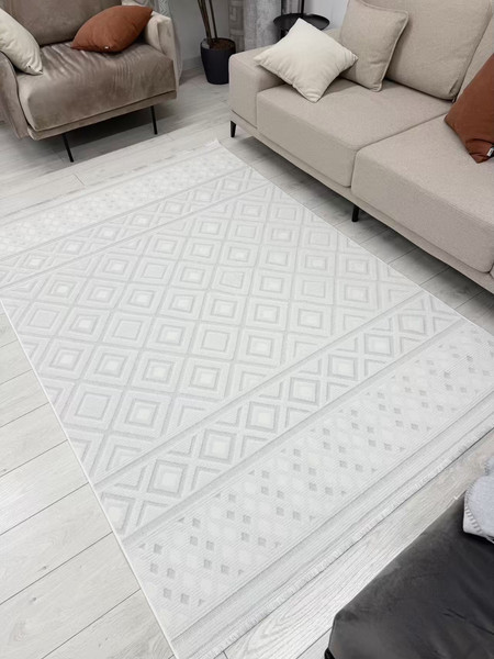 Изображение товара Коврик Radjab Carpet Моника Прямоугольник MC 449A (0.8x1.5, Cream)
