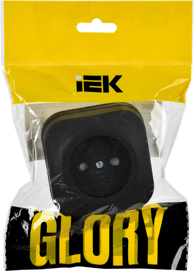 Изображение товара Розетка IEK Glory ERH13-K02M-10 (черный матовый)