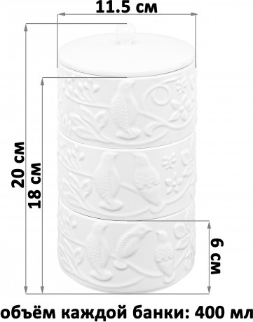 Изображение товара Емкость для хранения Elan Gallery Птички на ветке / 540935