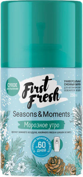 Изображение товара Сменный блок для освежителя воздуха First Fresh Seasons & Moments Морозное утро (250мл)