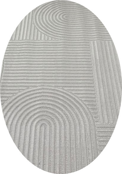 Изображение товара Ковер Radjab Carpet Моника Овал MC 402A (1.6x2.3, L.Grey)