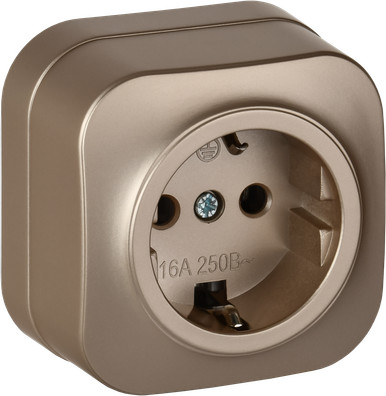 Изображение товара Розетка IEK Glory ERH11-K37M-16 (шампань матовый)