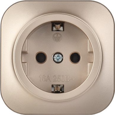 Изображение товара Розетка IEK Glory ERH11-K37M-16 (шампань матовый)