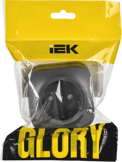 Изображение товара Розетка IEK Glory ERH14-K46M-16 (сталь матовый)