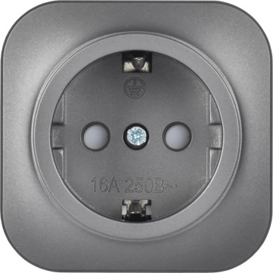 Изображение товара Розетка IEK Glory ERH14-K46M-16 (сталь матовый)