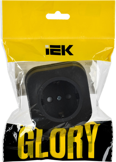 Изображение товара Розетка IEK Glory ERH14-K02M-16 (черный матовый)