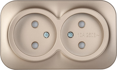 Изображение товара Розетка IEK Glory ERH23-K37M-10 (шампань матовый)