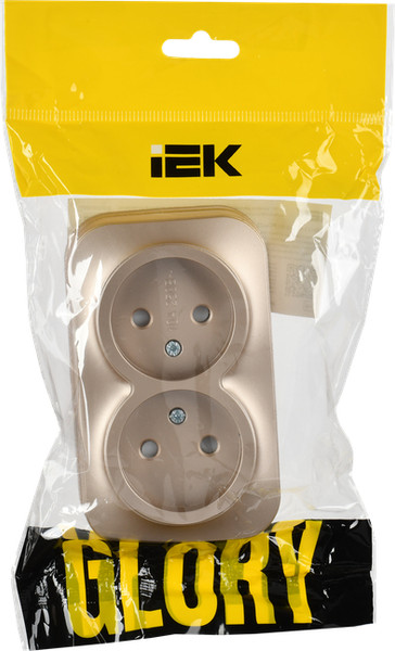 Изображение товара Розетка IEK Glory ERH23-K37M-10 (шампань матовый)