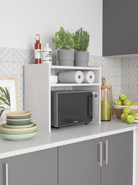 Изображение товара Полка Горизонт Мебель Асти под микроволновку (белый)