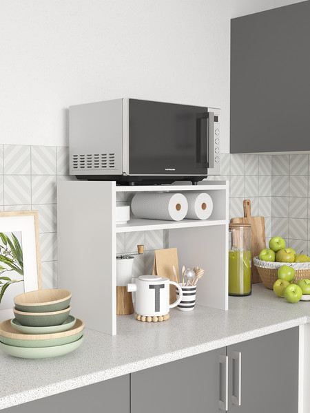 Изображение товара Полка Горизонт Мебель Асти под микроволновку (белый)