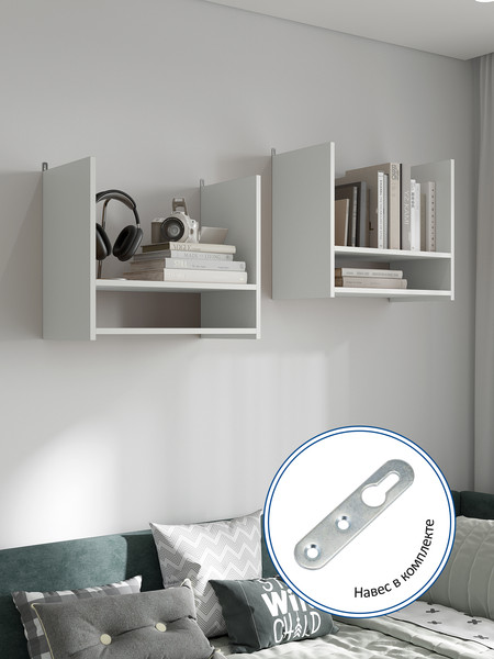 Изображение товара Полка Горизонт Мебель Асти под микроволновку (белый)