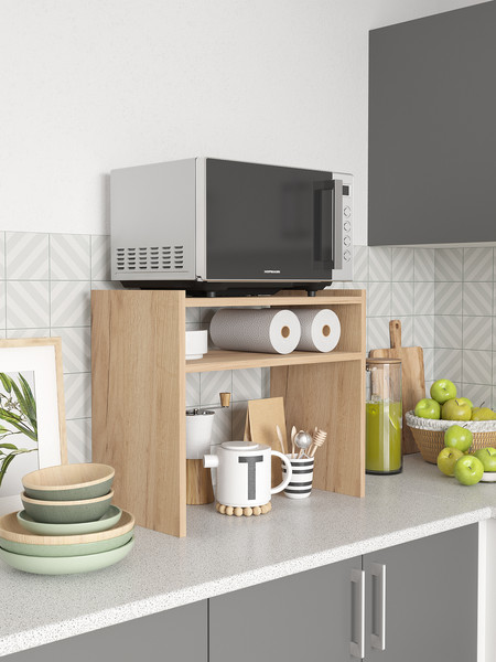 Изображение товара Полка Горизонт Мебель Асти под микроволновку (дуб золотой крафт)