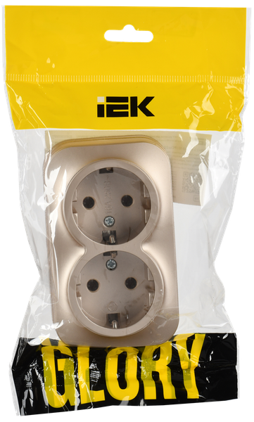 Изображение товара Розетка IEK Glory ERH21-K37M-16 (шампань матовый)