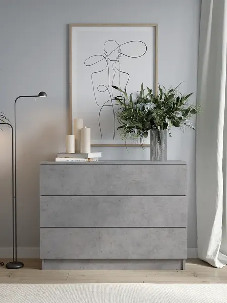 Изображение товара Комод Горизонт Мебель Нео 1050 3 ящика (бетон)