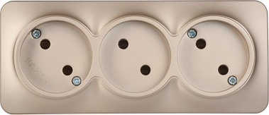 Изображение товара Розетка IEK Glory ERH30-K37M-10 (шампань матовый)