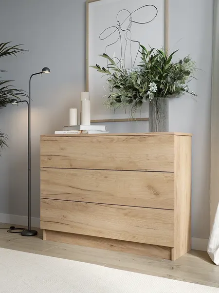 Изображение товара Комод Горизонт Мебель Нео 1050 3 ящика (дуб золотой крафт)