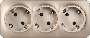 Изображение товара Розетка IEK Glory ERH31-K37M-16 (шампань матовый)