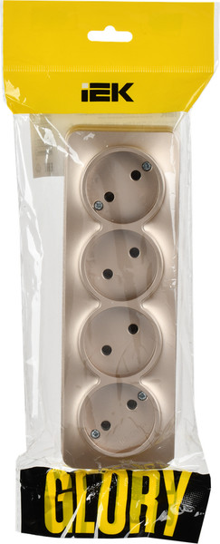 Изображение товара Розетка IEK Glory ERH40-K37M-10 (шампань матовый)