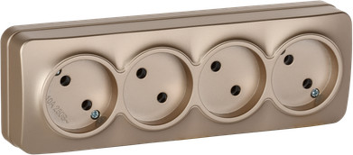 Изображение товара Розетка IEK Glory ERH40-K37M-10 (шампань матовый)