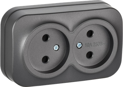 Изображение товара Розетка IEK Glory ERH20-K46M-10 (сталь матовый)