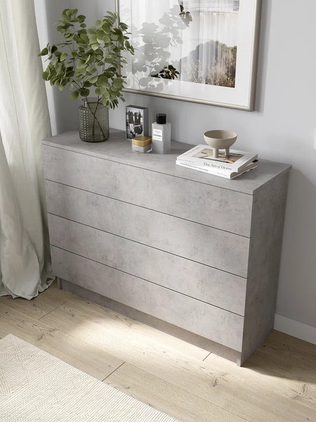 Изображение товара Комод Горизонт Мебель Нео 1050 4 ящика (бетон)