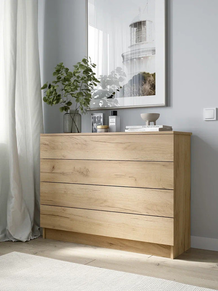 Изображение товара Комод Горизонт Мебель Нео 1050 4 ящика (дуб золотой крафт)