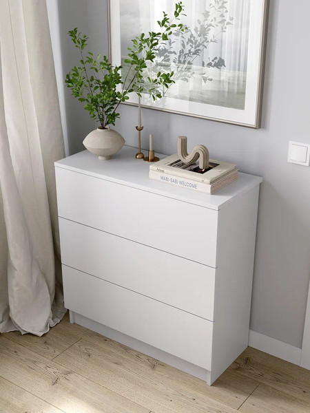 Изображение товара Комод Горизонт Мебель Нео 760 3 ящика (белый)