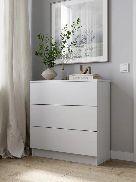 Изображение товара Комод Горизонт Мебель Нео 760 3 ящика (белый)