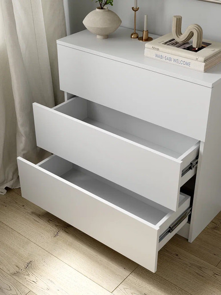 Изображение товара Комод Горизонт Мебель Нео 760 3 ящика (белый)