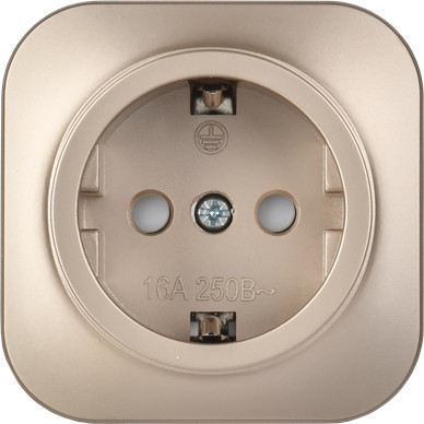 Изображение товара Розетка IEK Glory ERH14-K37M-16 (шампань матовый)