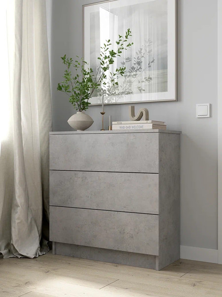 Изображение товара Комод Горизонт Мебель Нео 760 3 ящика (бетон)