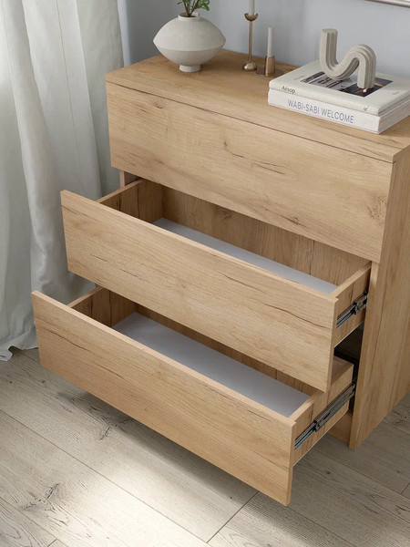 Изображение товара Комод Горизонт Мебель Нео 760 3 ящика (дуб золотой крафт)