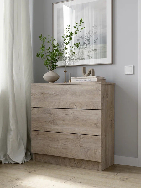 Изображение товара Комод Горизонт Мебель Нео 760 3 ящика (дуб эндгрейн)