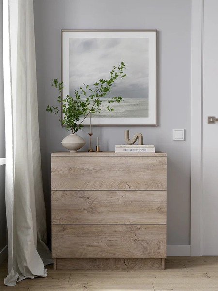 Изображение товара Комод Горизонт Мебель Нео 760 3 ящика (дуб эндгрейн)