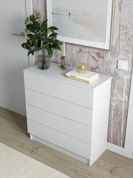 Изображение товара Комод Горизонт Мебель Нео 760 4 ящика (белый)