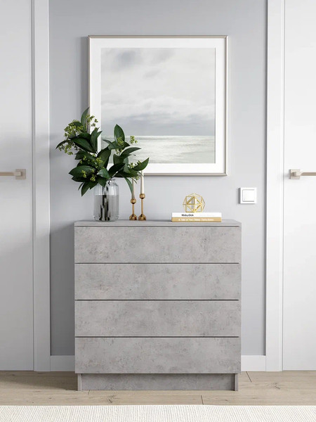 Изображение товара Комод Горизонт Мебель Нео 760 4 ящика (бетон)