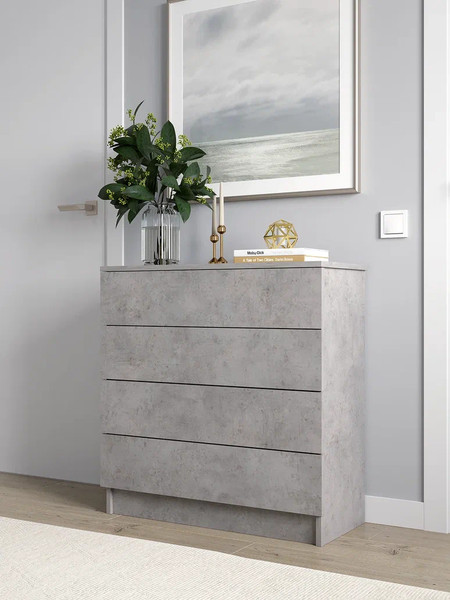 Изображение товара Комод Горизонт Мебель Нео 760 4 ящика (бетон)