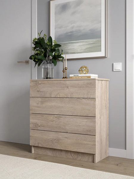 Изображение товара Комод Горизонт Мебель Нео 760 4 ящика (дуб эндгрейн)