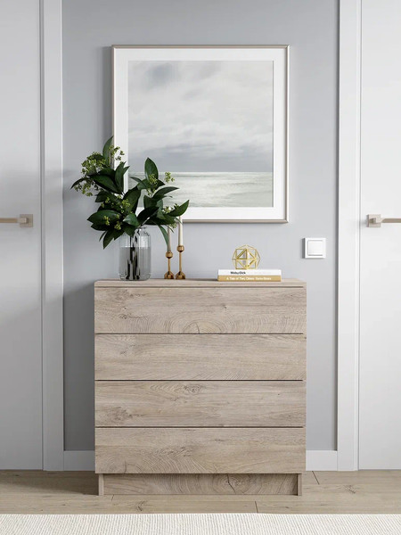 Изображение товара Комод Горизонт Мебель Нео 760 4 ящика (дуб эндгрейн)