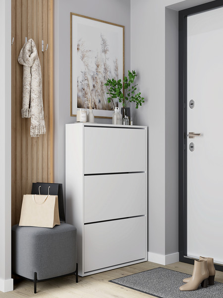 Изображение товара Тумба для обуви Горизонт Мебель Трио (белый)